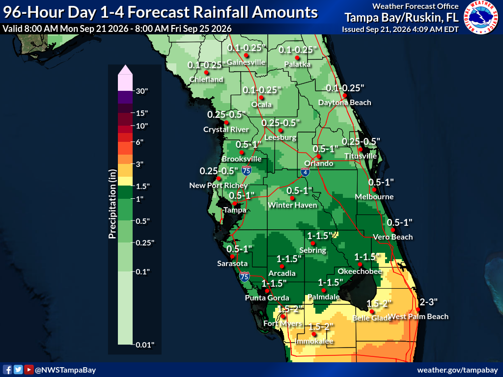 Expected Rainfall for Day 1-4