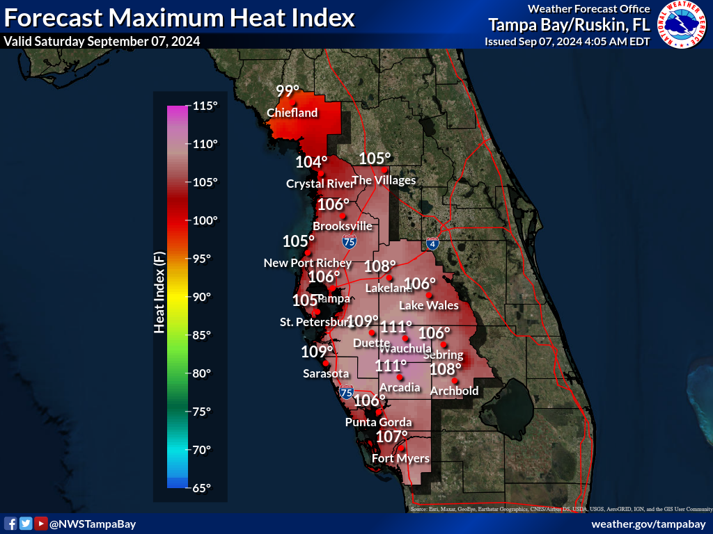 Maximum Heat Index for Day 1