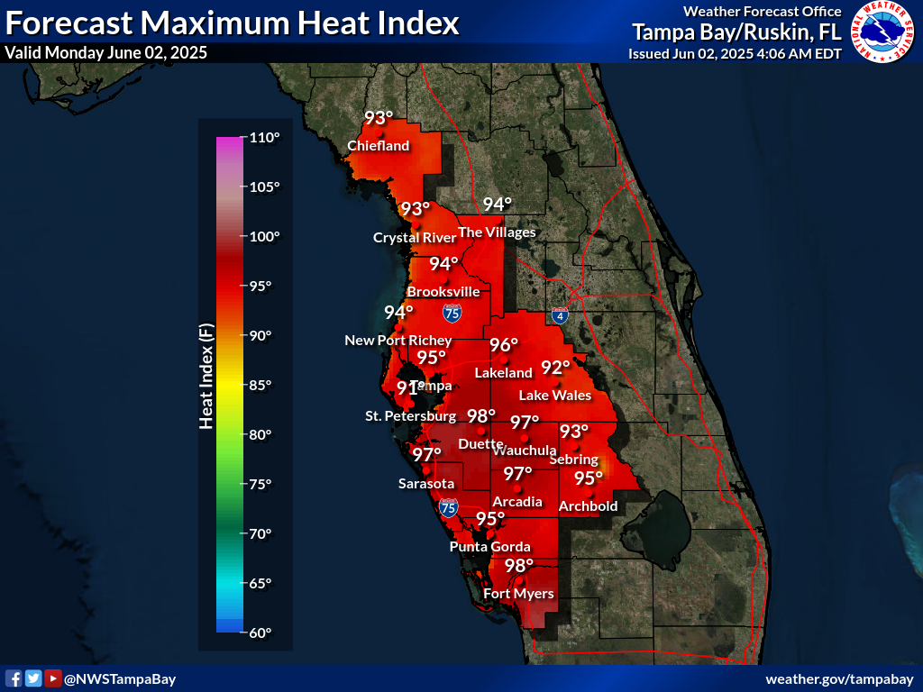Maximum Heat Index for Day 1