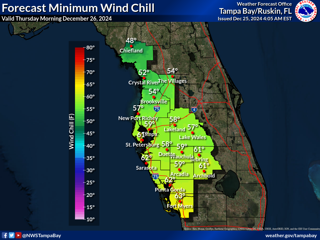 Minimum Wind Chill for Night 1