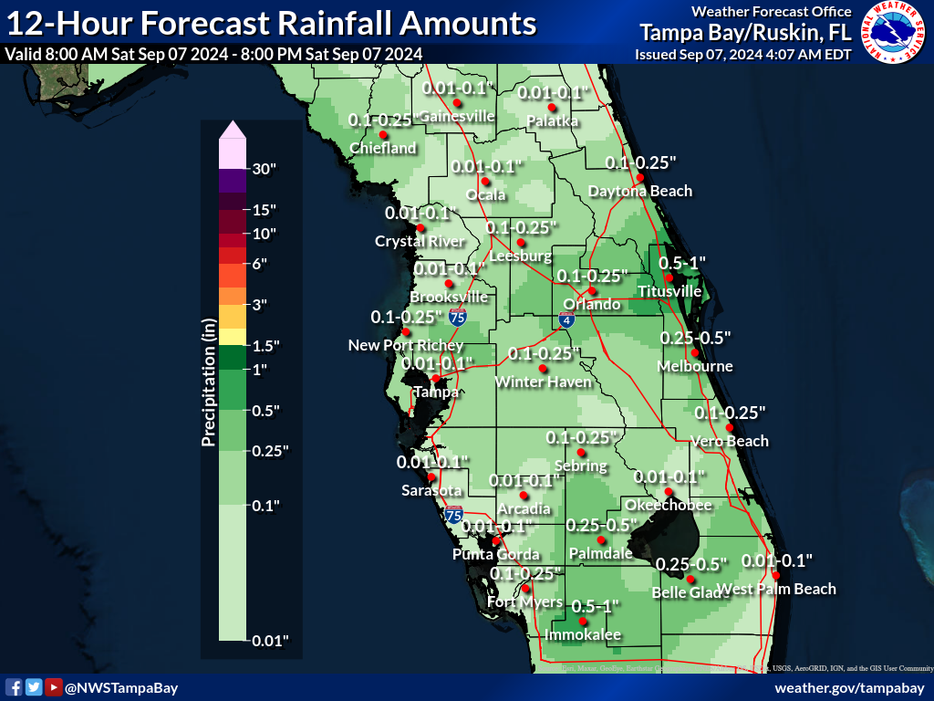 Expected Rainfall for Day 1