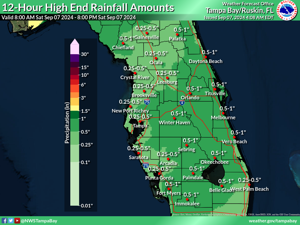 Greatest Possible Rainfall for Day 1