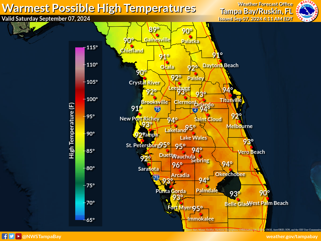 Warmest Possible High Temperature for Day 1