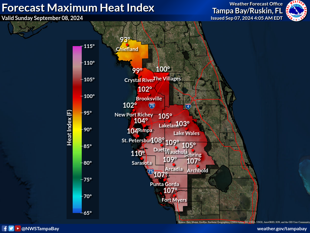 Maximum Heat Index for Day 2