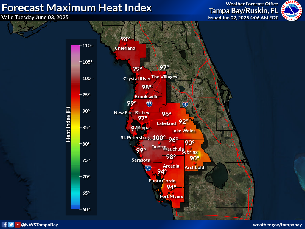 Maximum Heat Index for Day 2