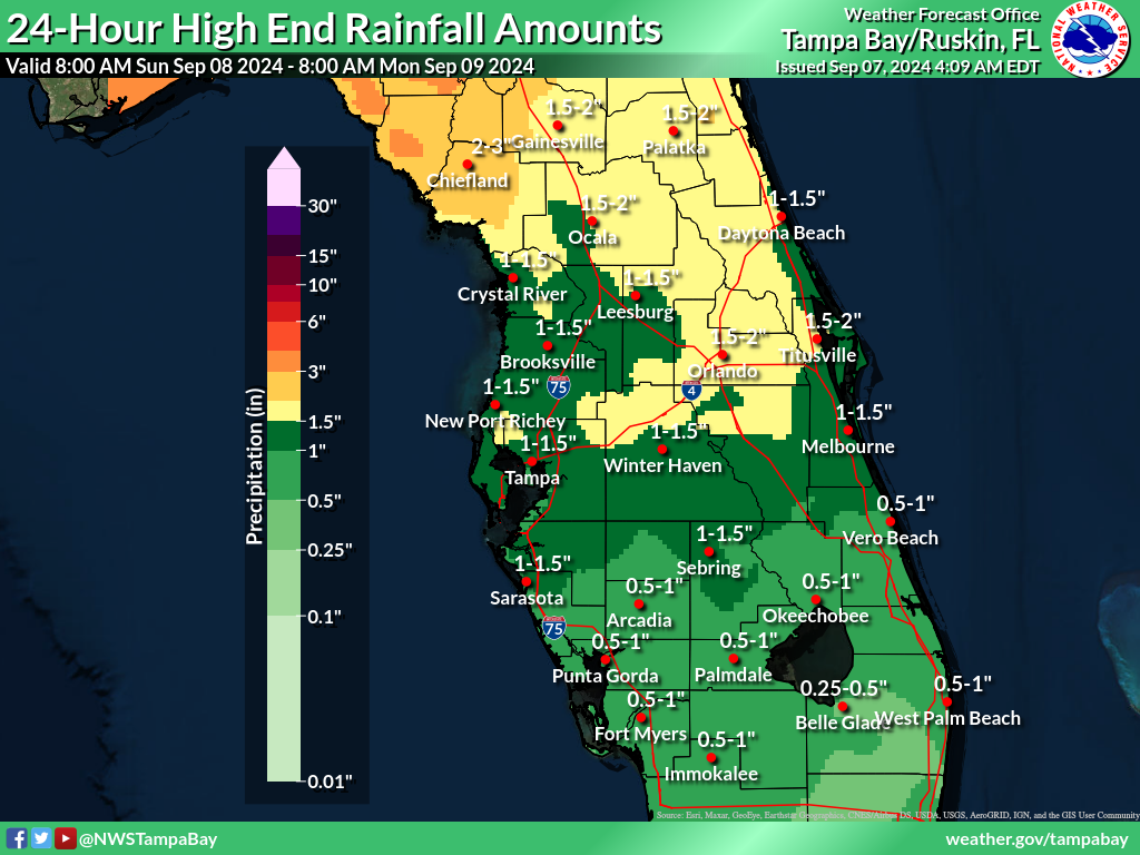 Greatest Possible Rainfall for Day 2