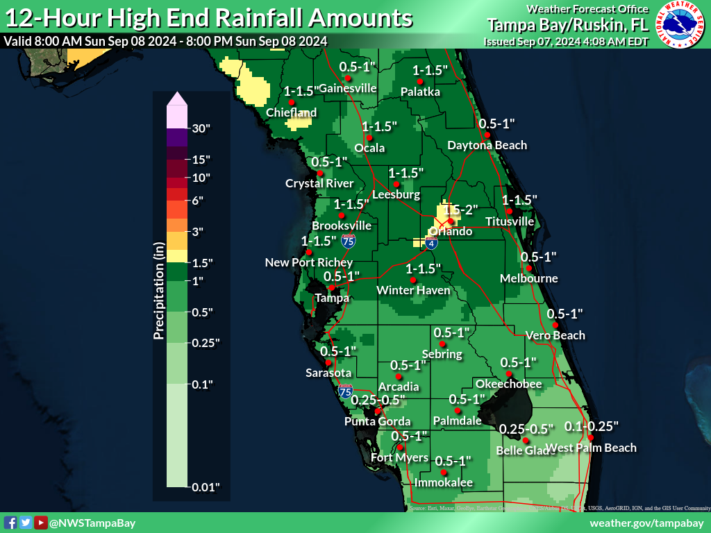 Greatest Possible Rainfall for Day 2