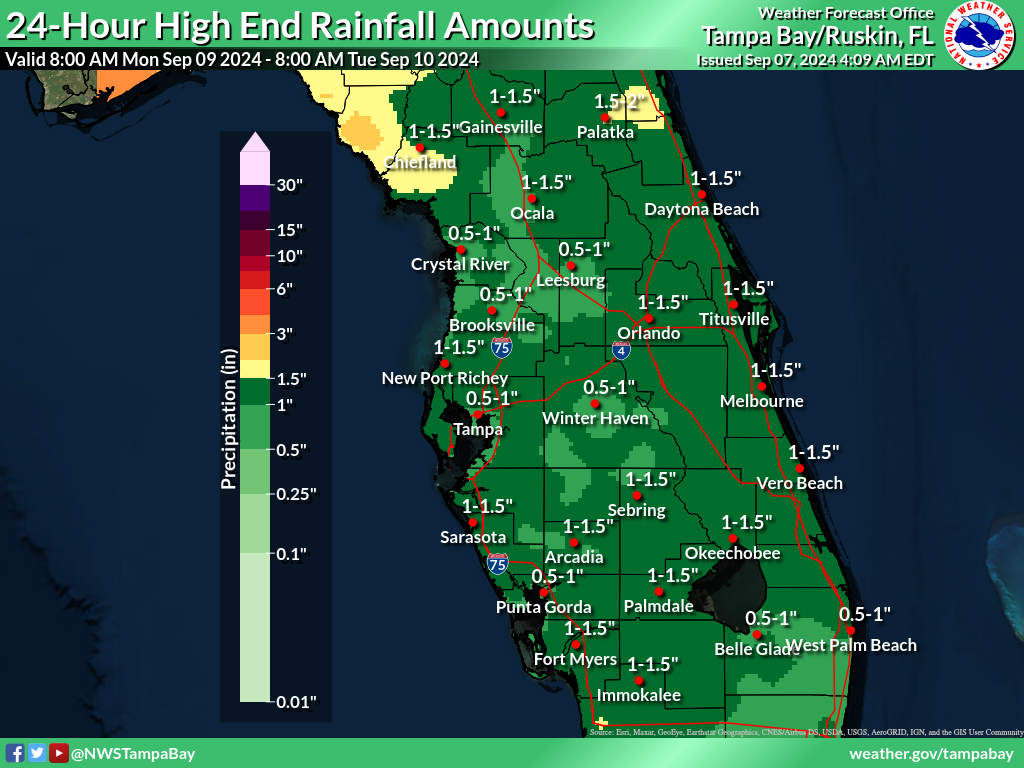 Greatest Possible Rainfall for Day 3