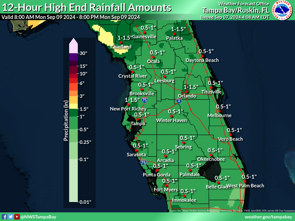 Greatest Possible Rainfall for Day 3