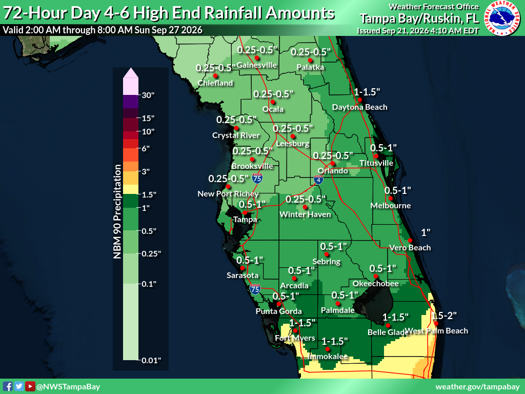Greatest Possible Rainfall for Day 4-6