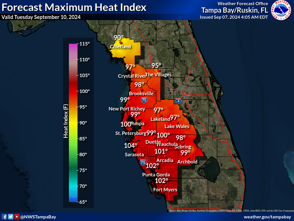 Maximum Heat Index for Day 4