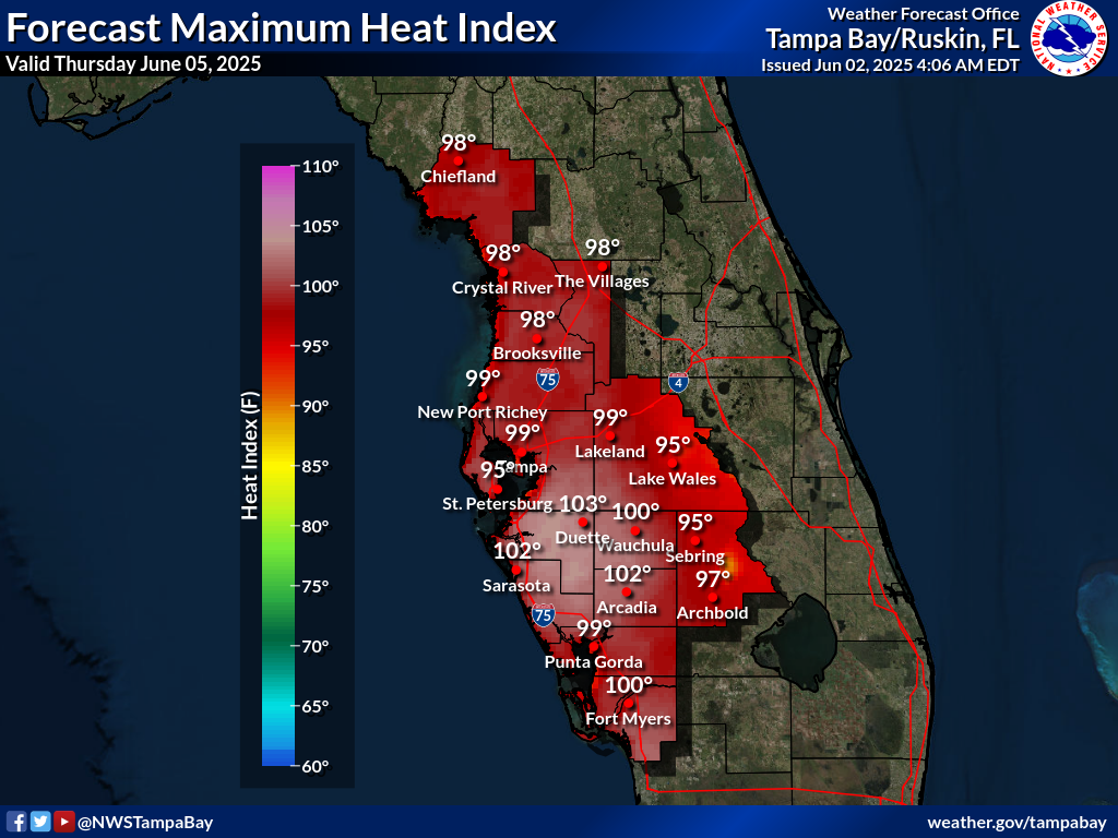 Maximum Heat Index for Day 4