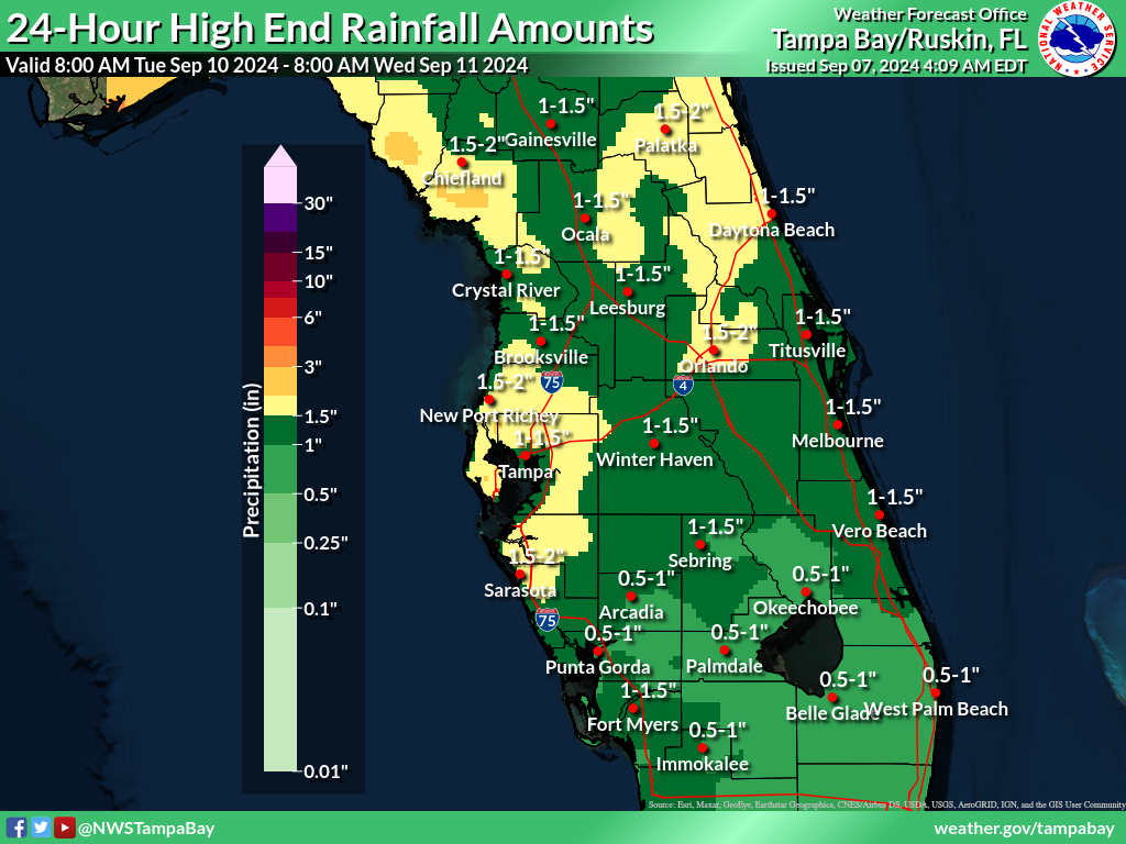 Greatest Possible Rainfall for Day 4