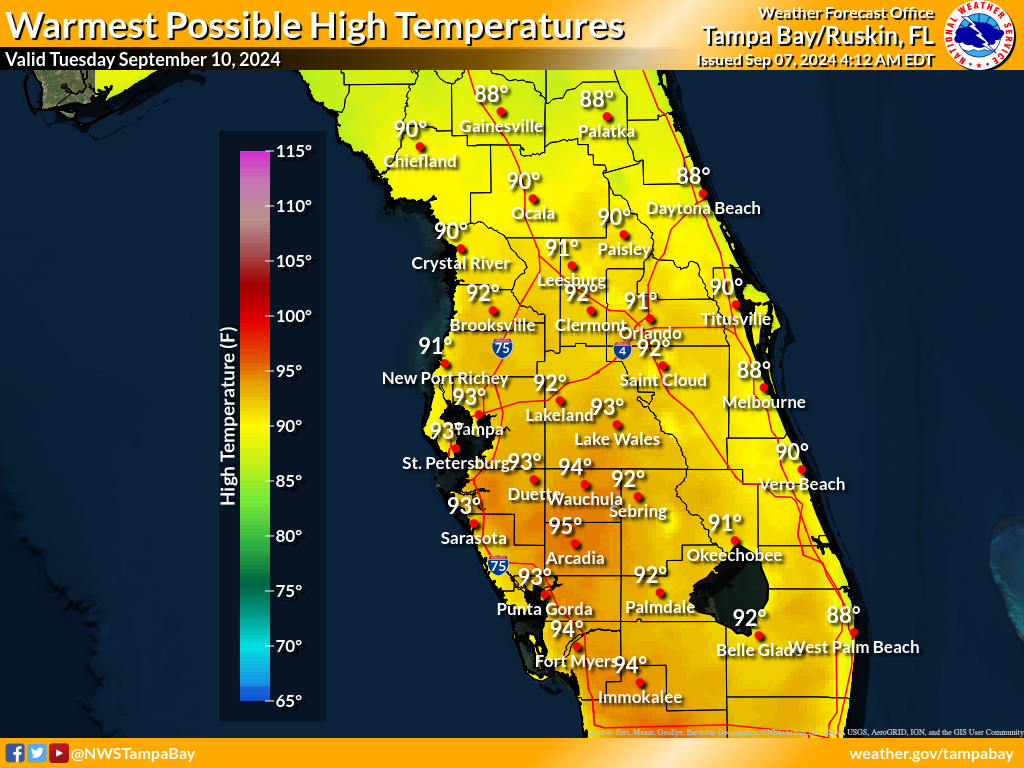 Warmest Possible High Temperature for Day 4