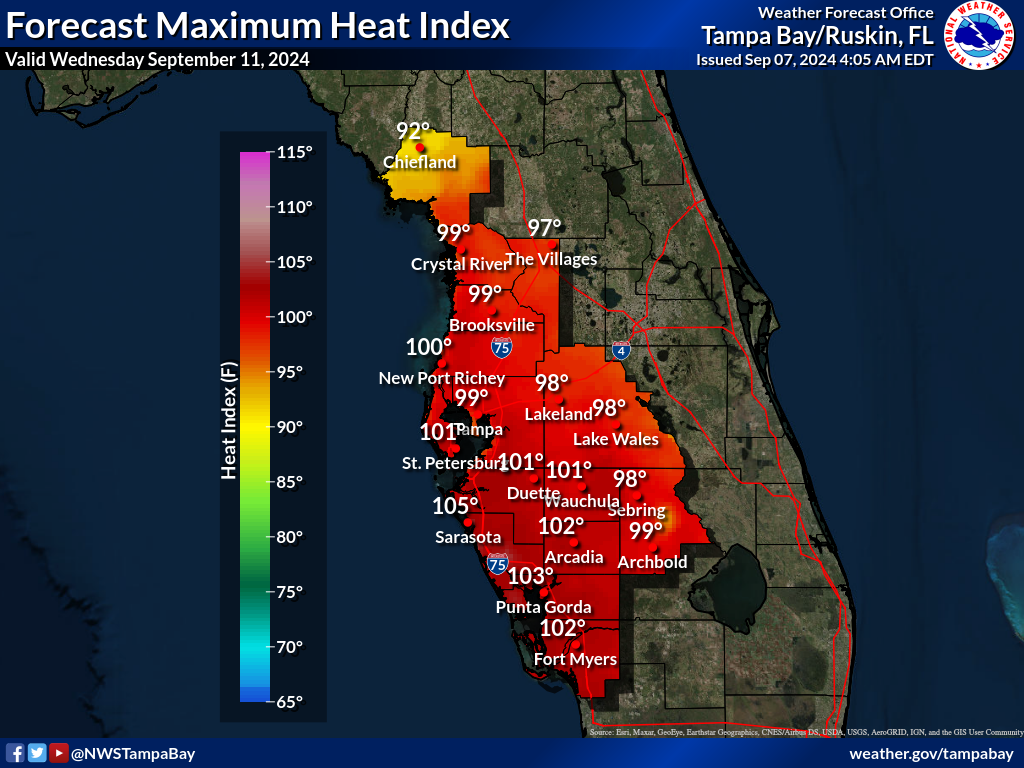 Maximum Heat Index for Day 5