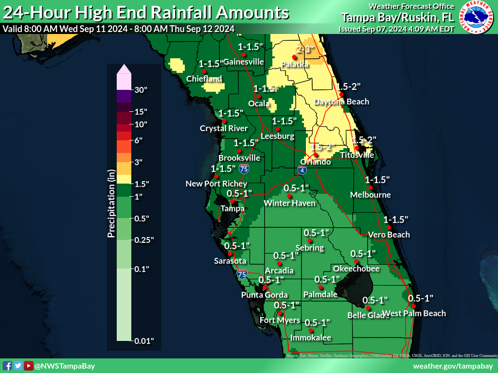 Greatest Possible Rainfall for Day 5