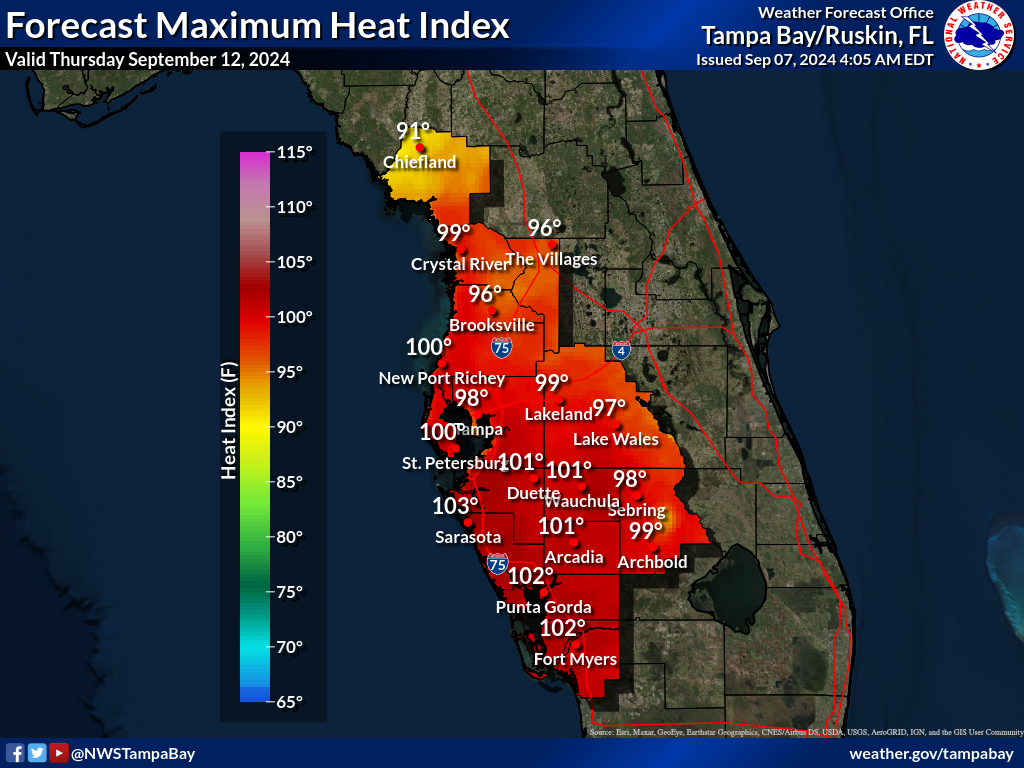 Maximum Heat Index for Day 6