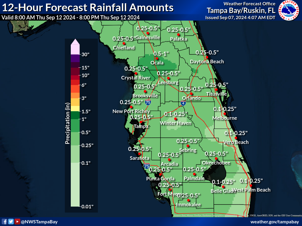 Expected Rainfall for Day 6