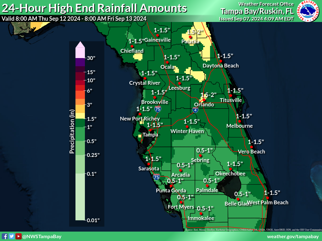 Greatest Possible Rainfall for Day 6