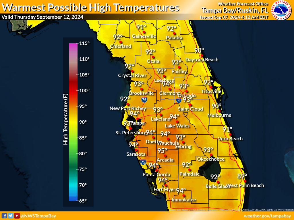 Warmest Possible High Temperature for Day 6