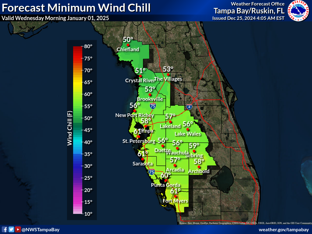 Minimum Wind Chill for Night 7