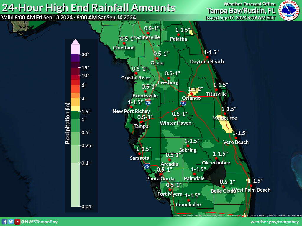 Greatest Possible Rainfall for Day 7