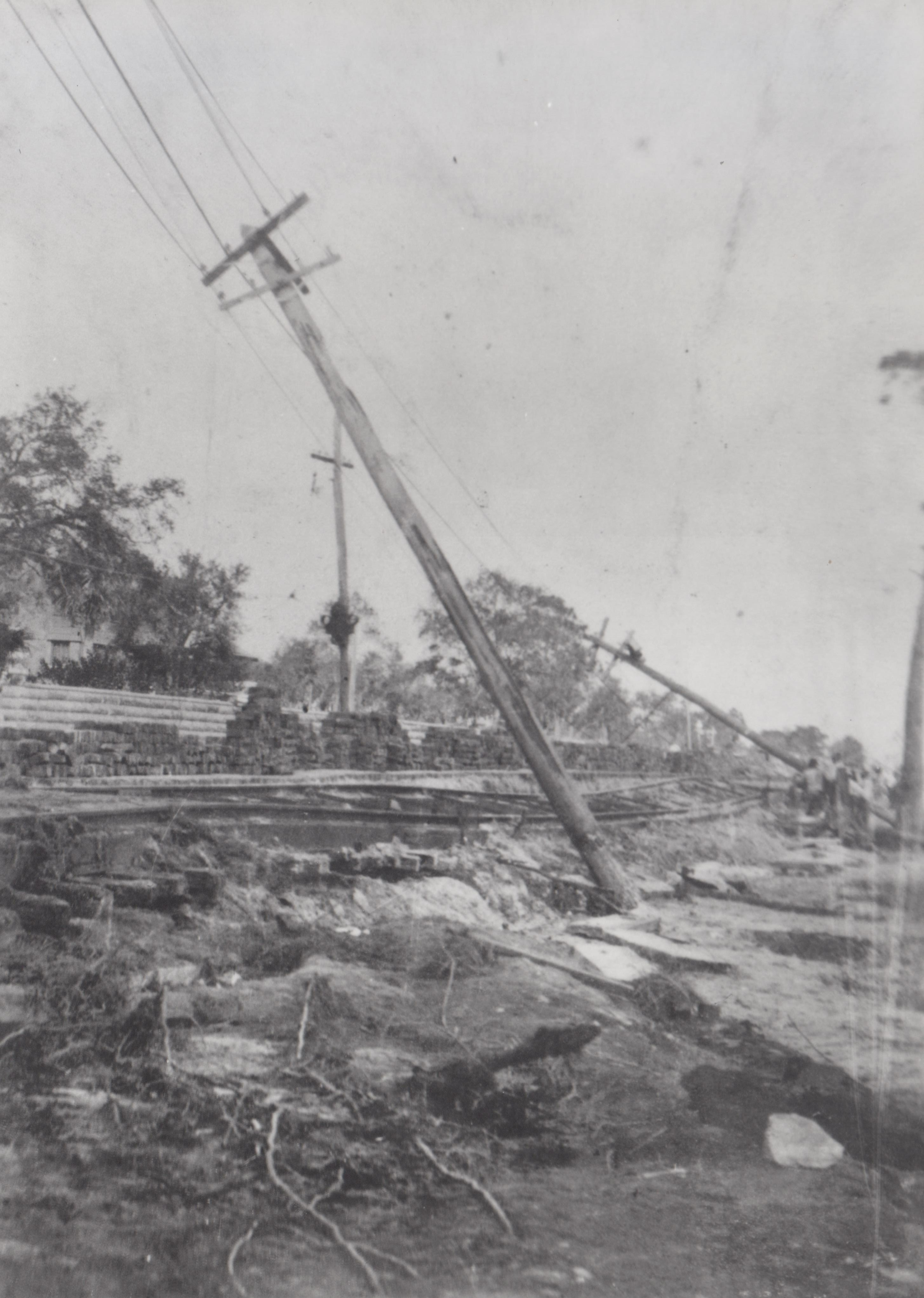 Railroad Tracks and Roads Washed Out