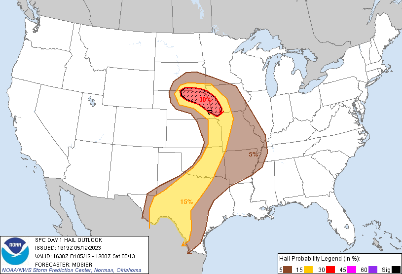 SPC hail outlook