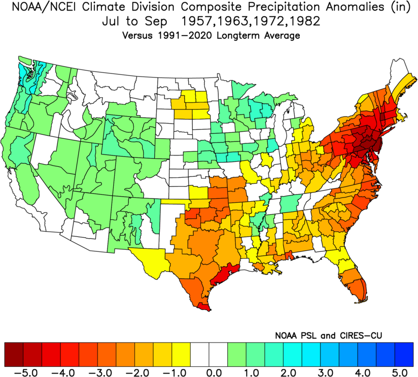 El Nino Monsoon (JAS) moderate episodes