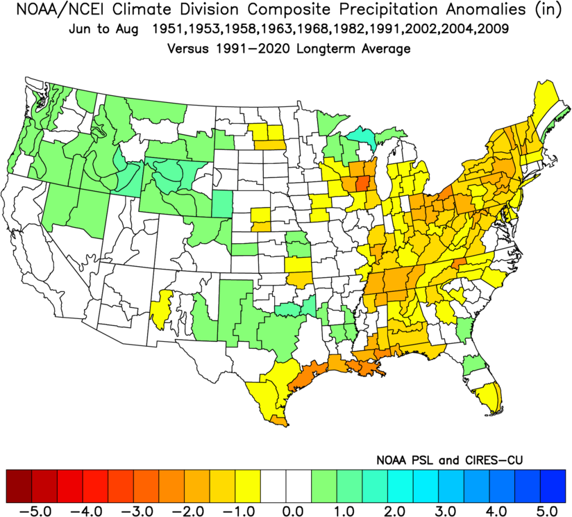 El Nino summer (JJA) weak episodes