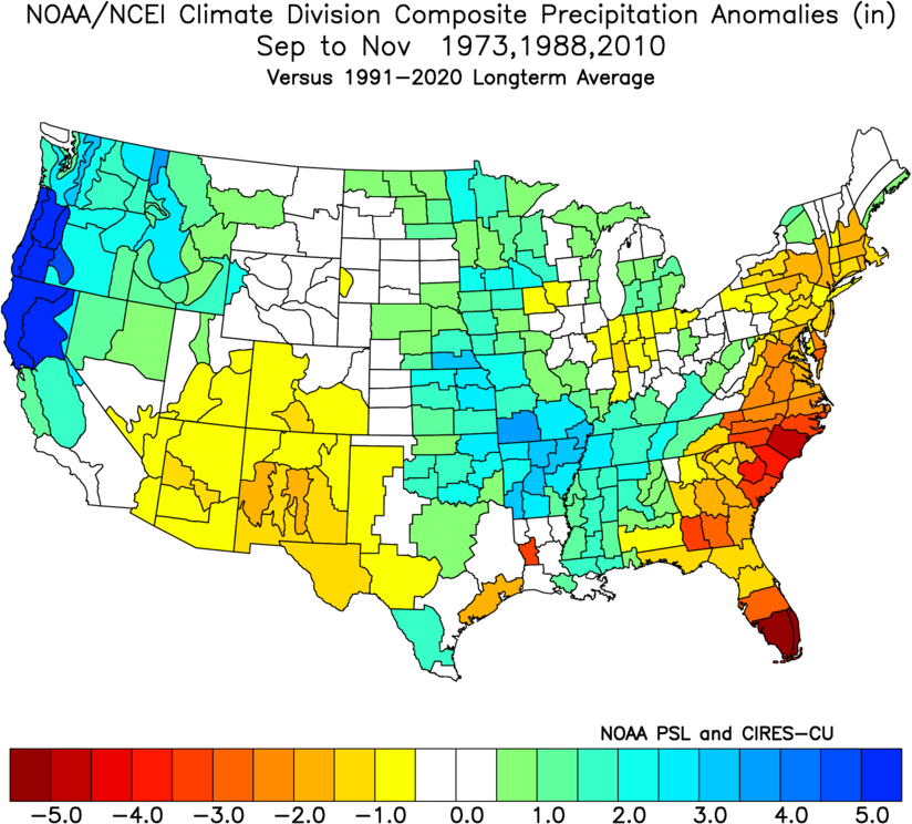 La Nina Fall (SON) Strong episodes