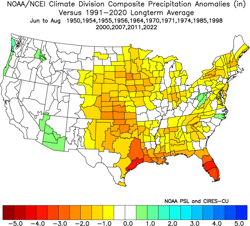 La Nina summer (JJA) weak episodes