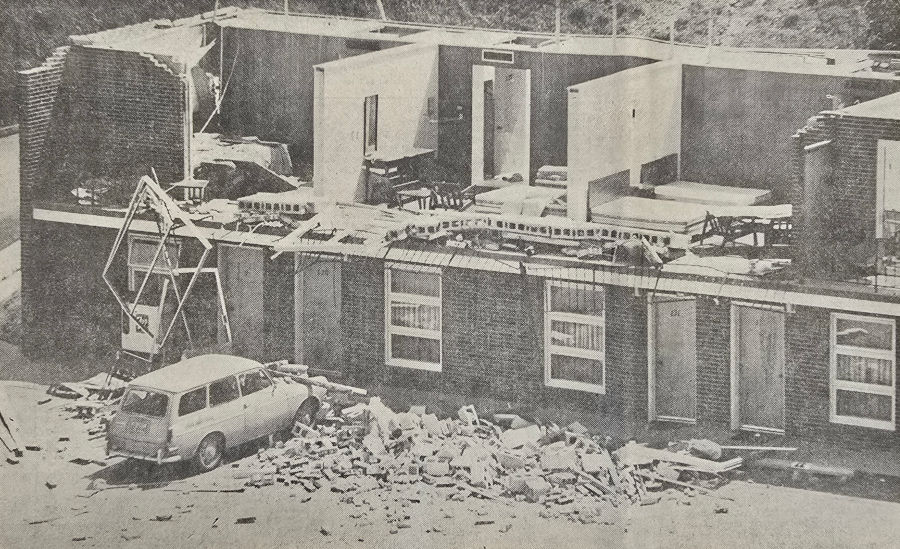 Tornado damage along Mount Rushmore Road on the south side of Rapid City. Photo courtesy of the Rapid City Journal