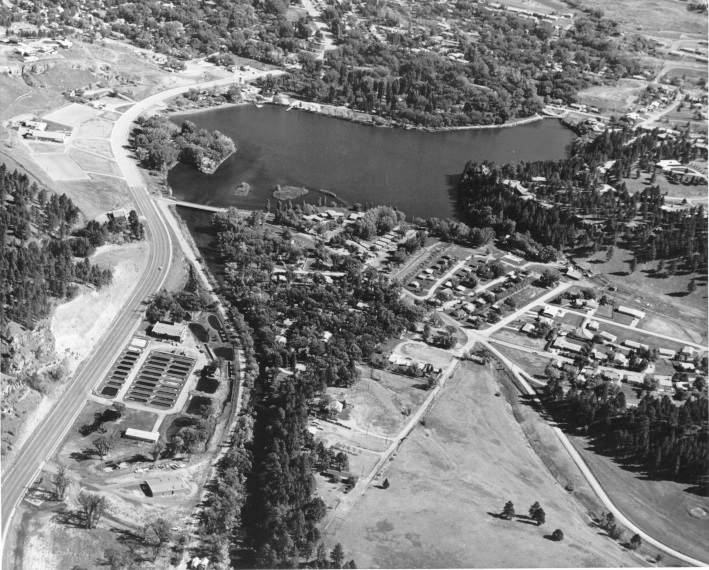 Canyon Lake Dam before the 1972 flood (photo courtesy of the Rapid City Journal).