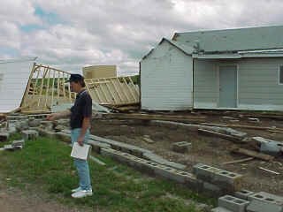 NWS storm damage survey photo