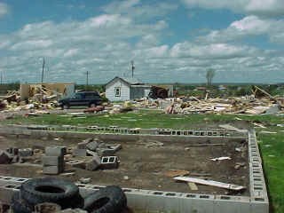 NWS storm damage survey photo