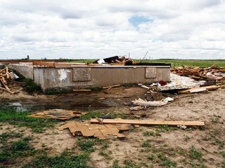 NWS storm damage survey photo