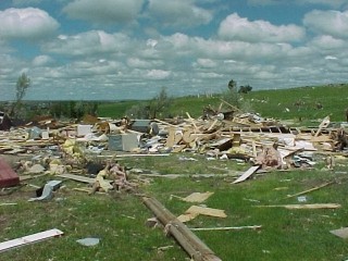 NWS storm damage survey photo