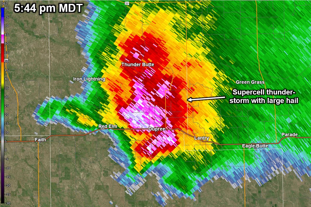 May 12, 2009 544 PM MDT Base Reflectivity Image