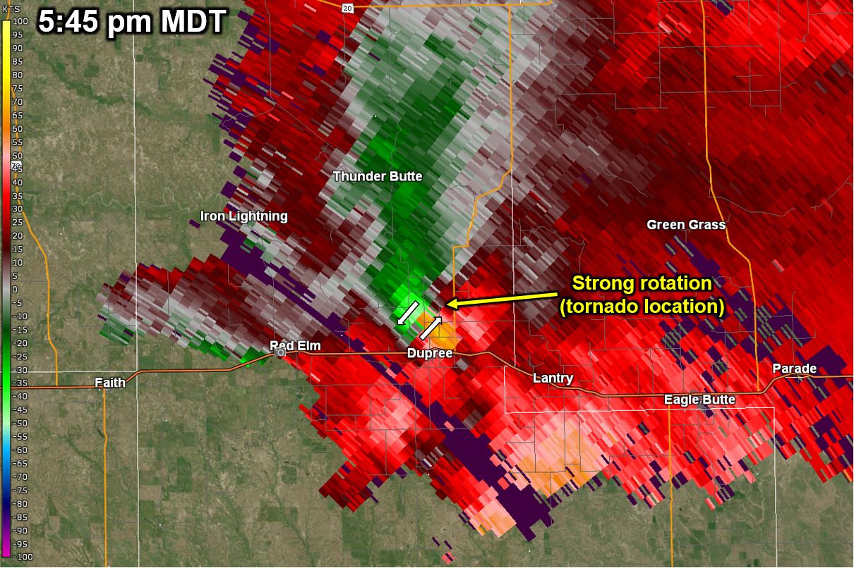 May 12, 2009 545 PM MDT Storm Relative Velocity Image