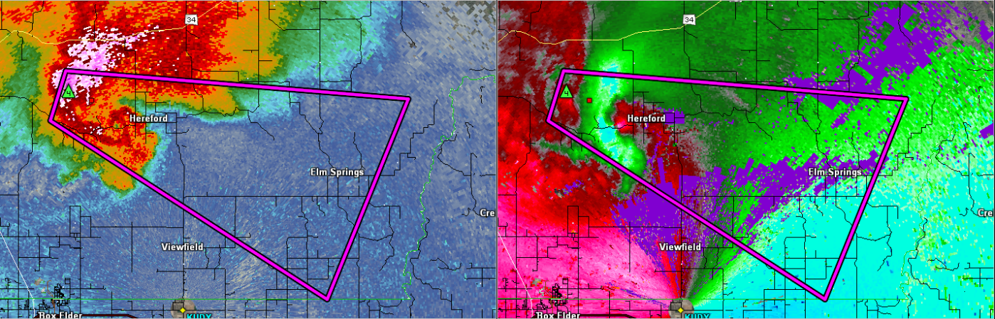 Radar images at 903 pm MDT