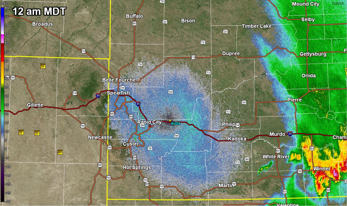 Radar image valid 12 am MDT 28 July 2015