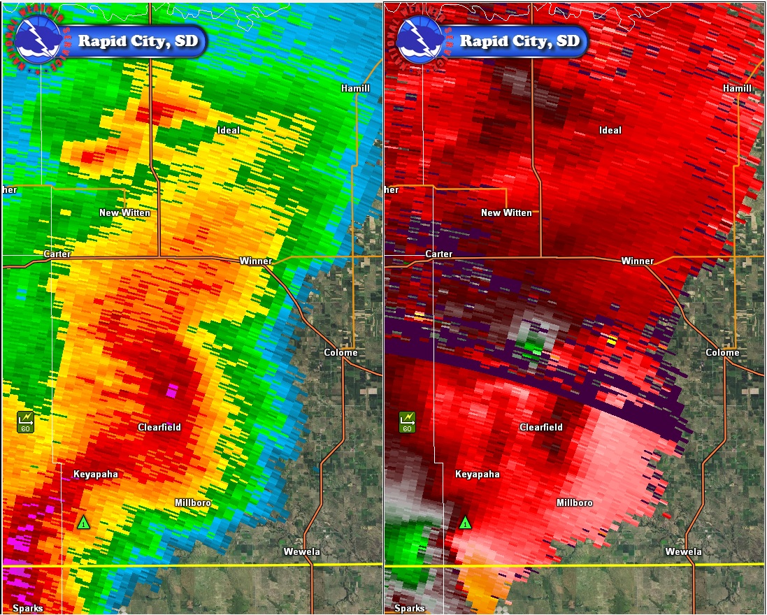 Radar Image of Tripp County Tornado