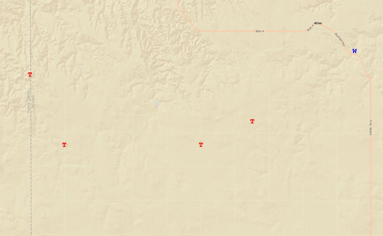 Preliminary tornadoes near Allen