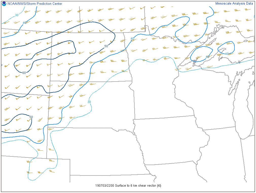 4 pm 0-6km bulk shear