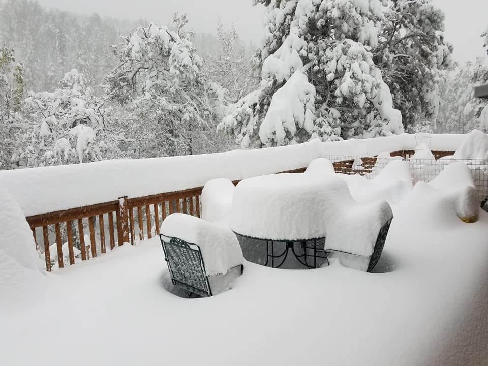 Heavy snow southwest of Whitewood