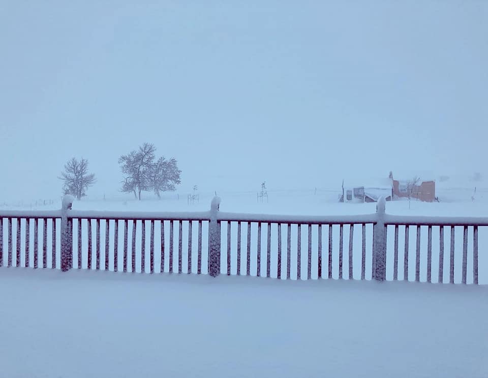 heavy snow between Whitewood & Sturgis