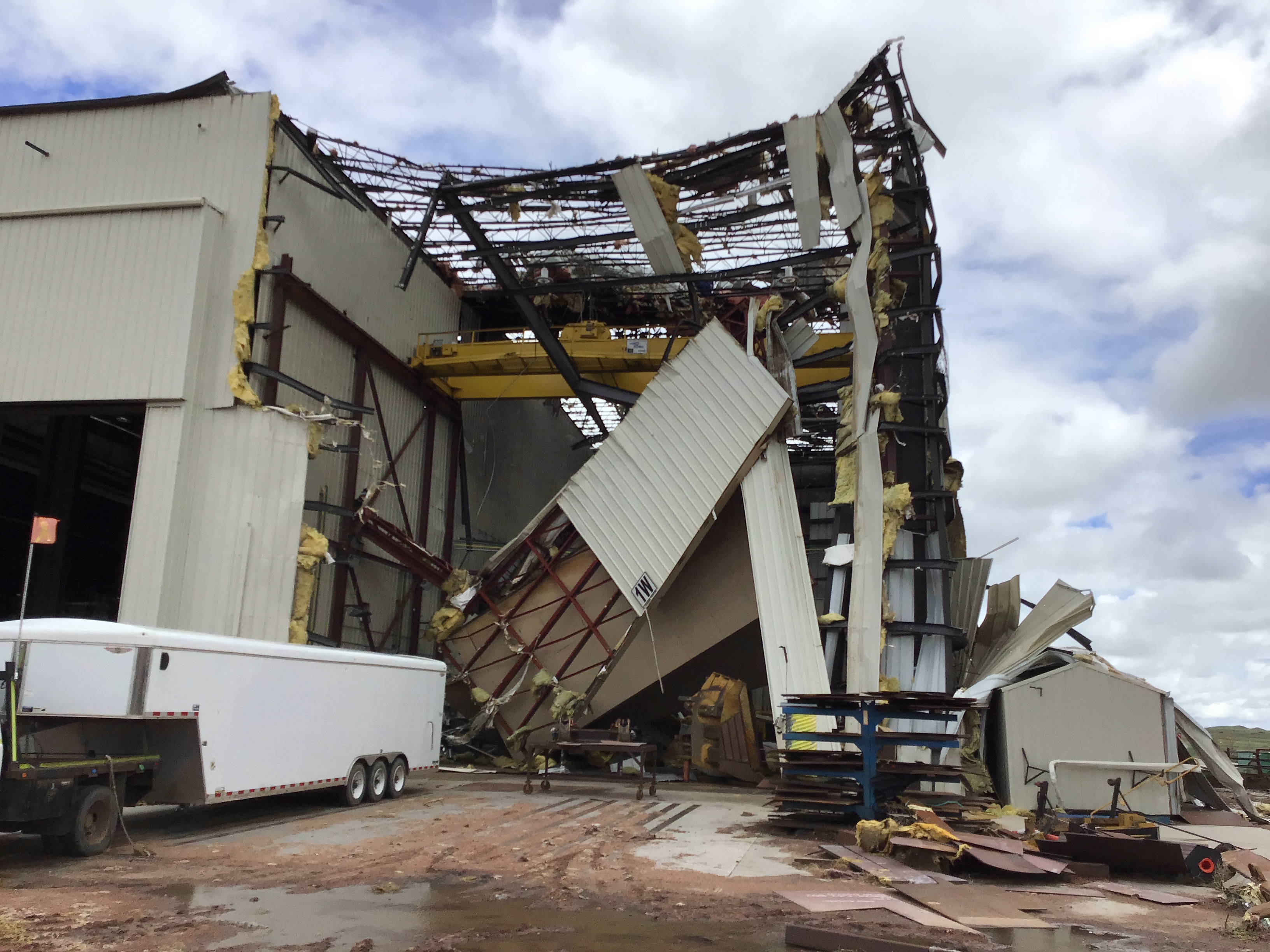 tornado damaged building