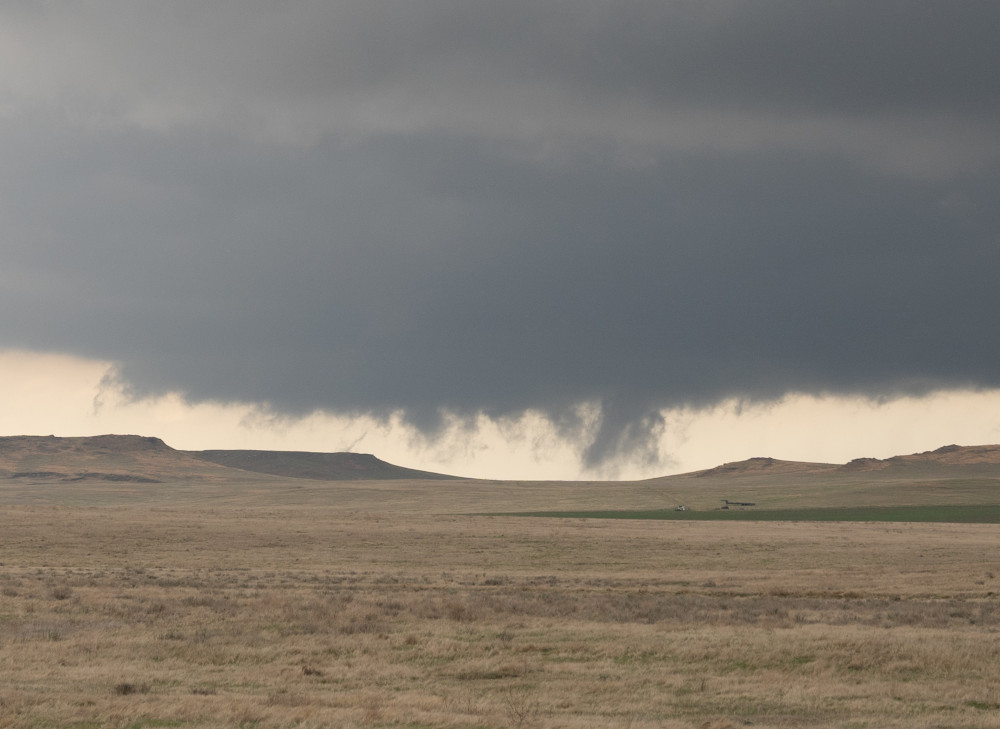 Intense thunderstorm with possible funnel clouds