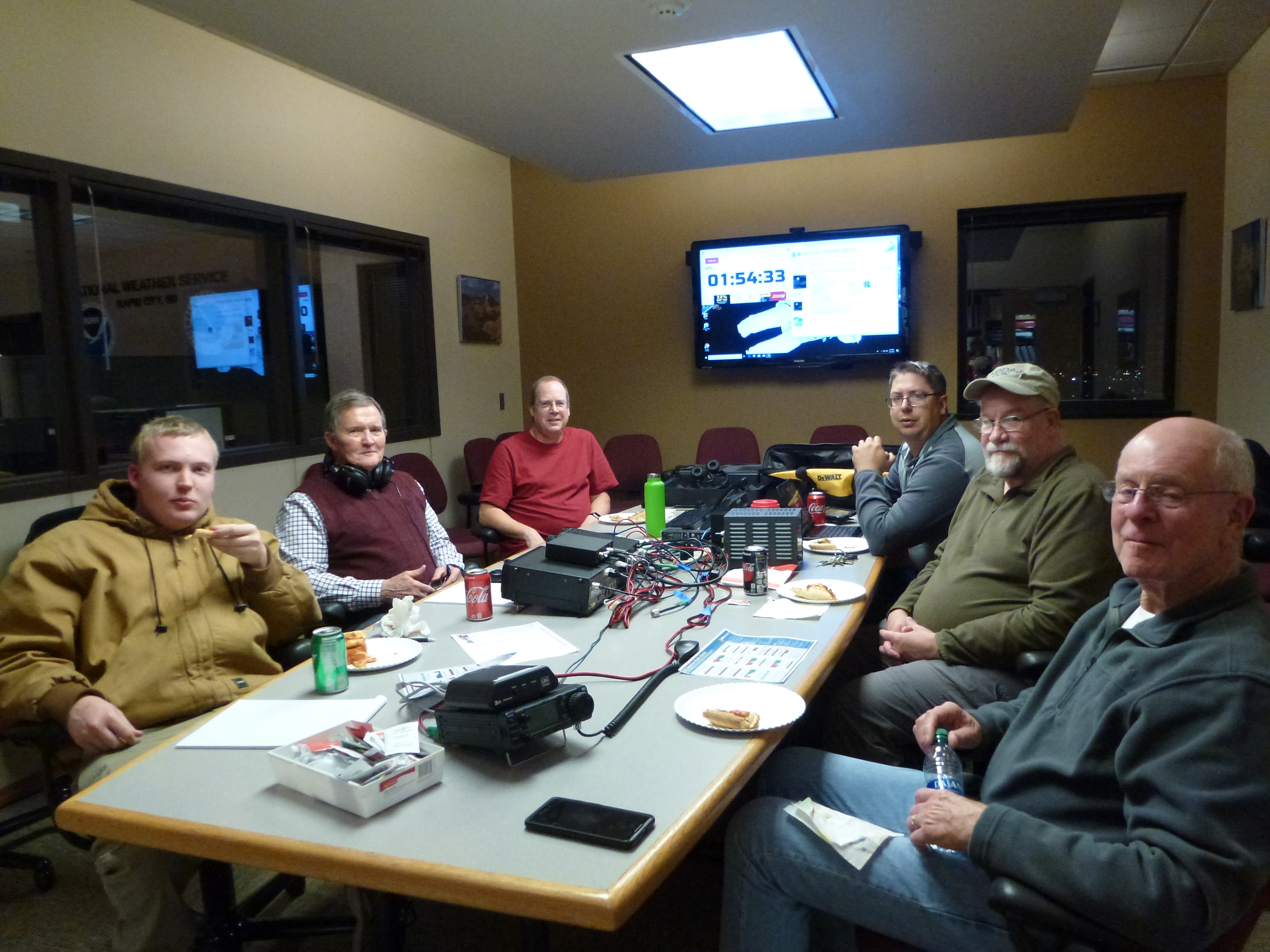 Amateur radio operators at the NWS office